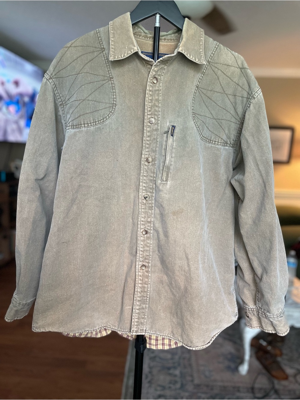 Beretta Cotton Shirt Jacket in Olive Heavy Duty, Men’s XL (Read)
